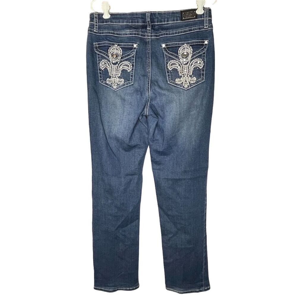 Earl Jeans Women's Embellished Straight Leg Jeans Size 10 - Picture 2 of 5